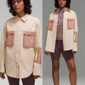 Lululemon Athletica Women’s Grid Fleece Hiking Overshirt, Size 6